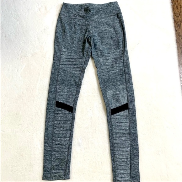 NEW LA SOCIETY gray mesh women’s LEGGING HEATHER CHARCOAL size S - Picture 2 of 6